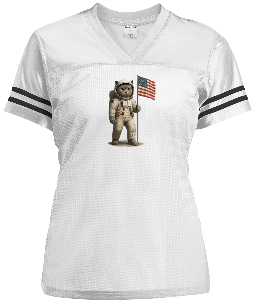 LST307 Sport-Tek Ladies' Replica Jersey - White/Black