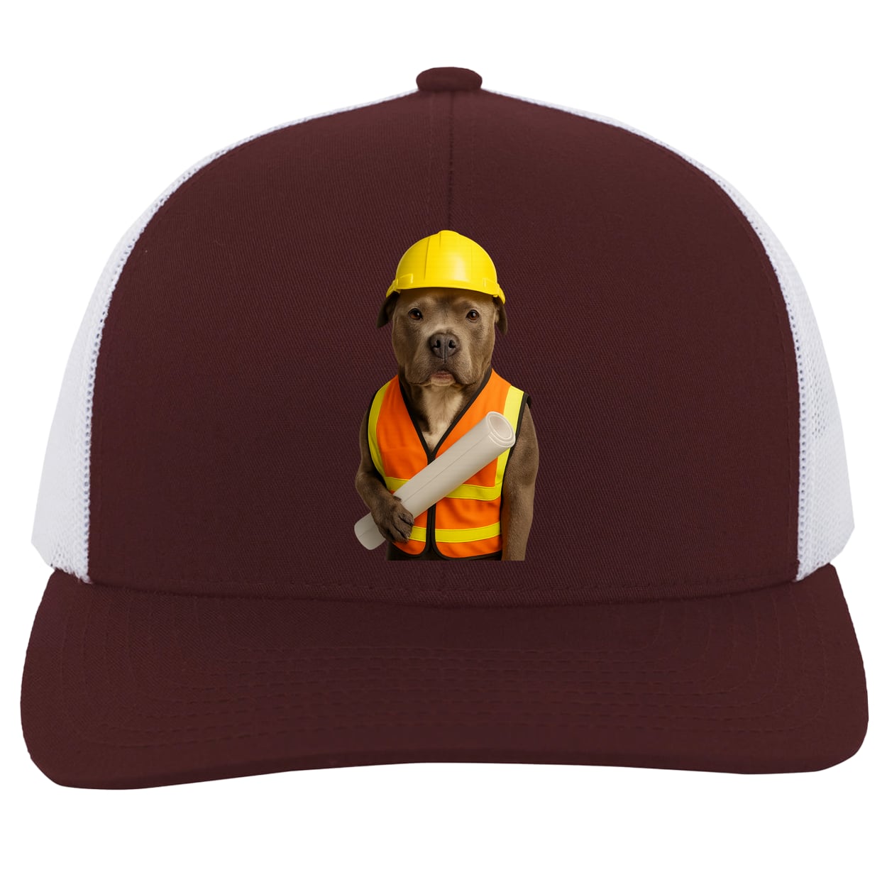 104C Trucker Snap Back - Maroon/White