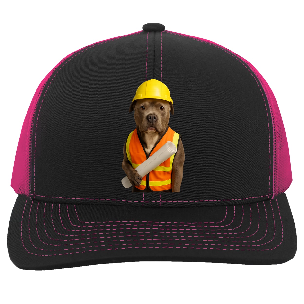 104C Trucker Snap Back - Black/Pink