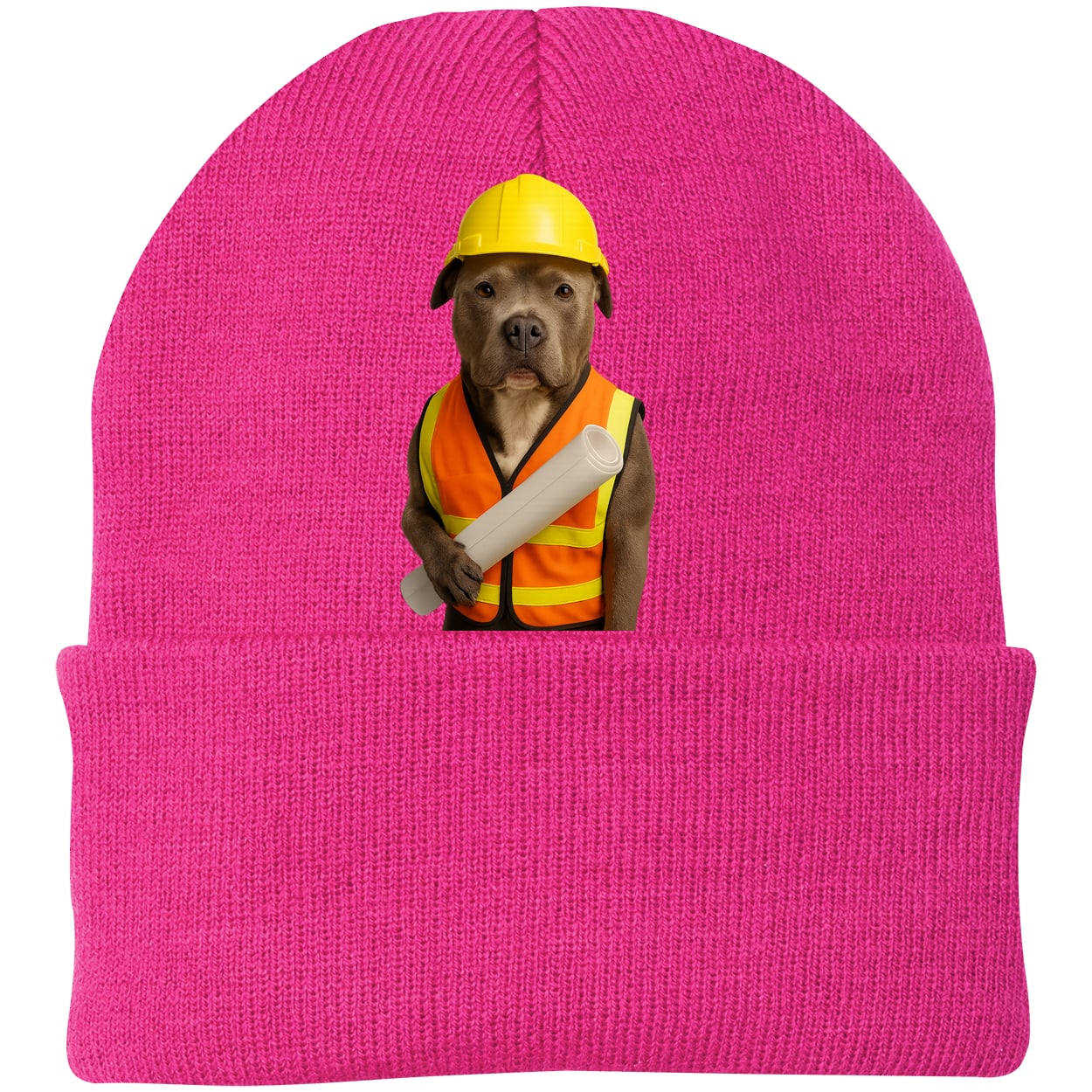 CP90 Port & Company Knit Beanie - Neon Pink