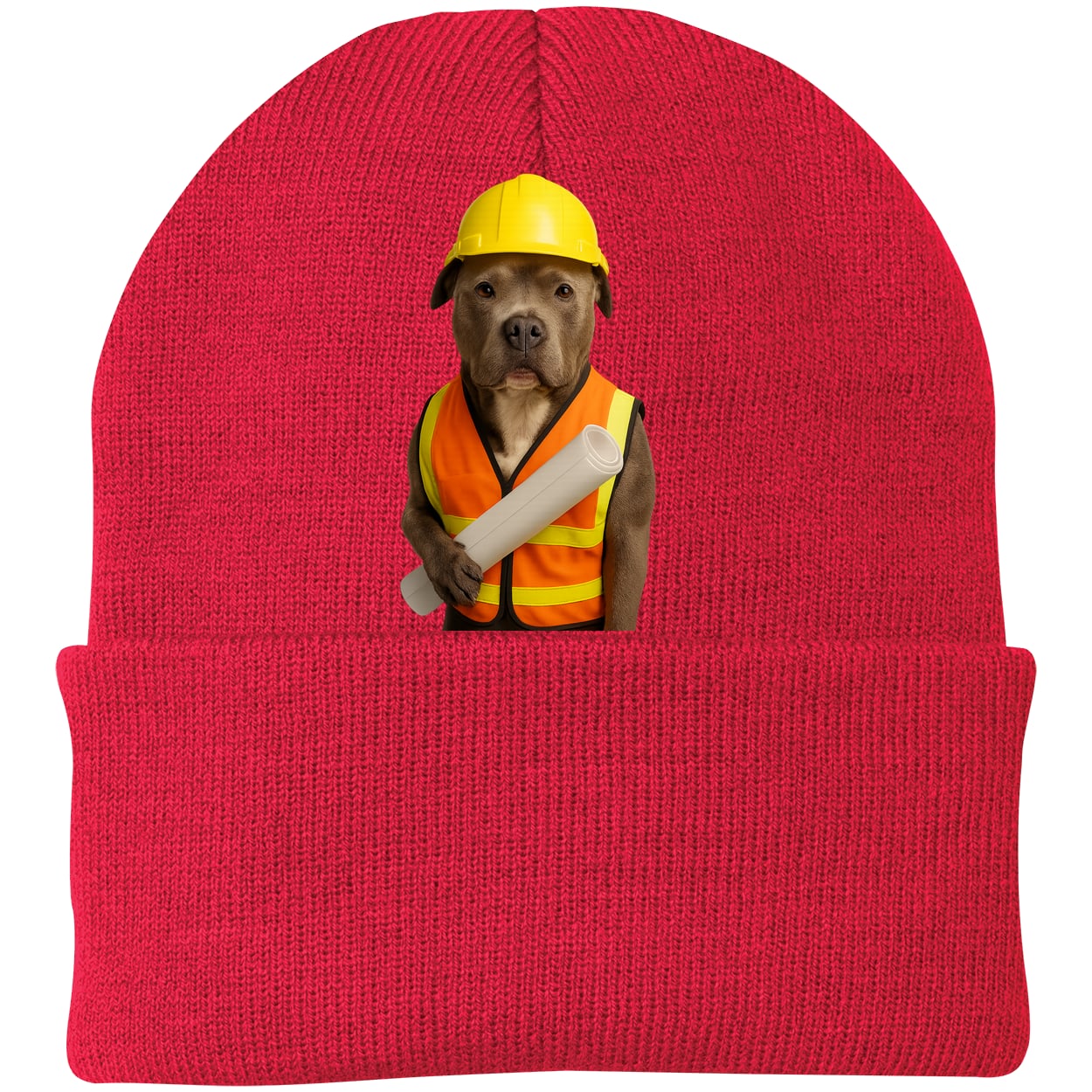 CP90 Port & Company Knit Beanie - Athletic Red