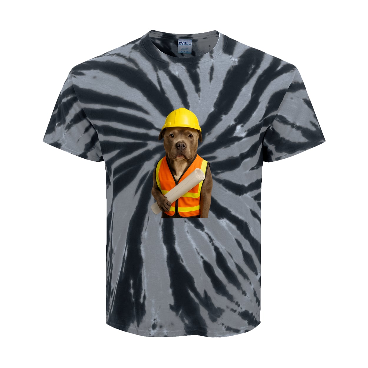 PC147Y Port & Company Kids Tie-Dye Tee - Black