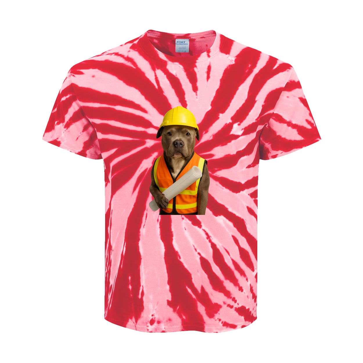 PC147Y Port & Company Kids Tie-Dye Tee - Red
