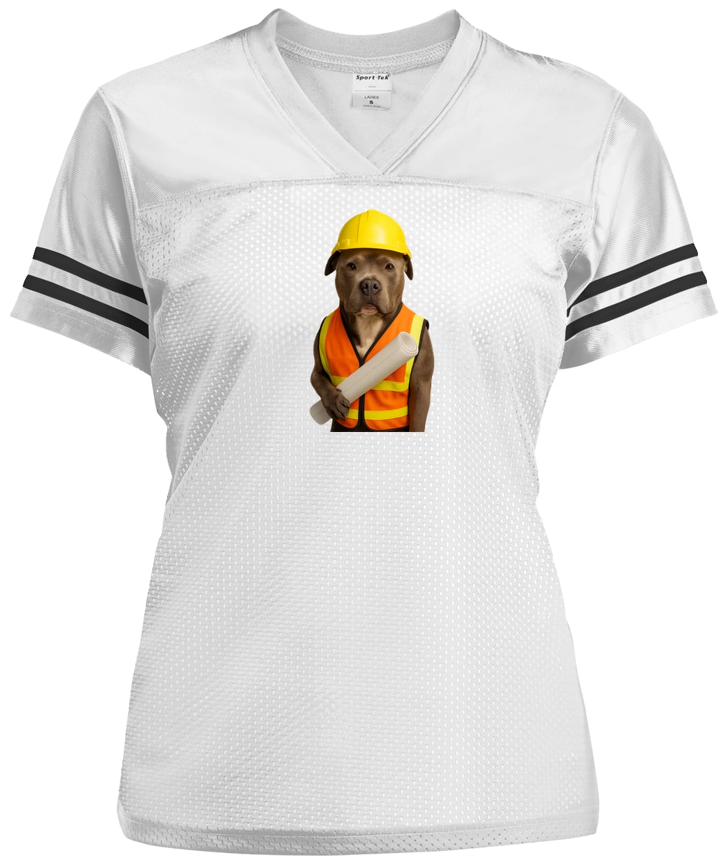 LST307 Sport-Tek Ladies' Replica Jersey - White/Black