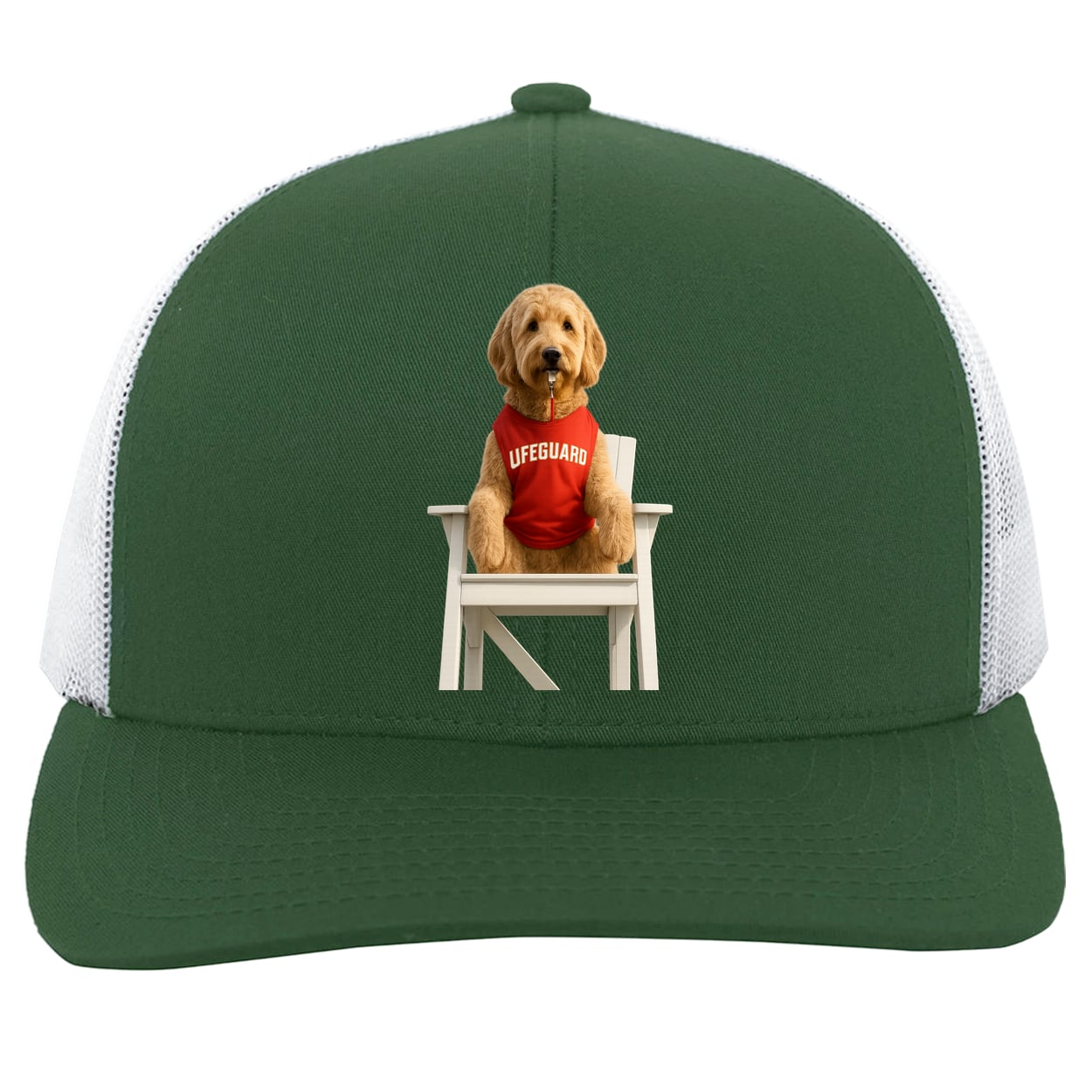 104C Trucker Snap Back - Dark Green/White
