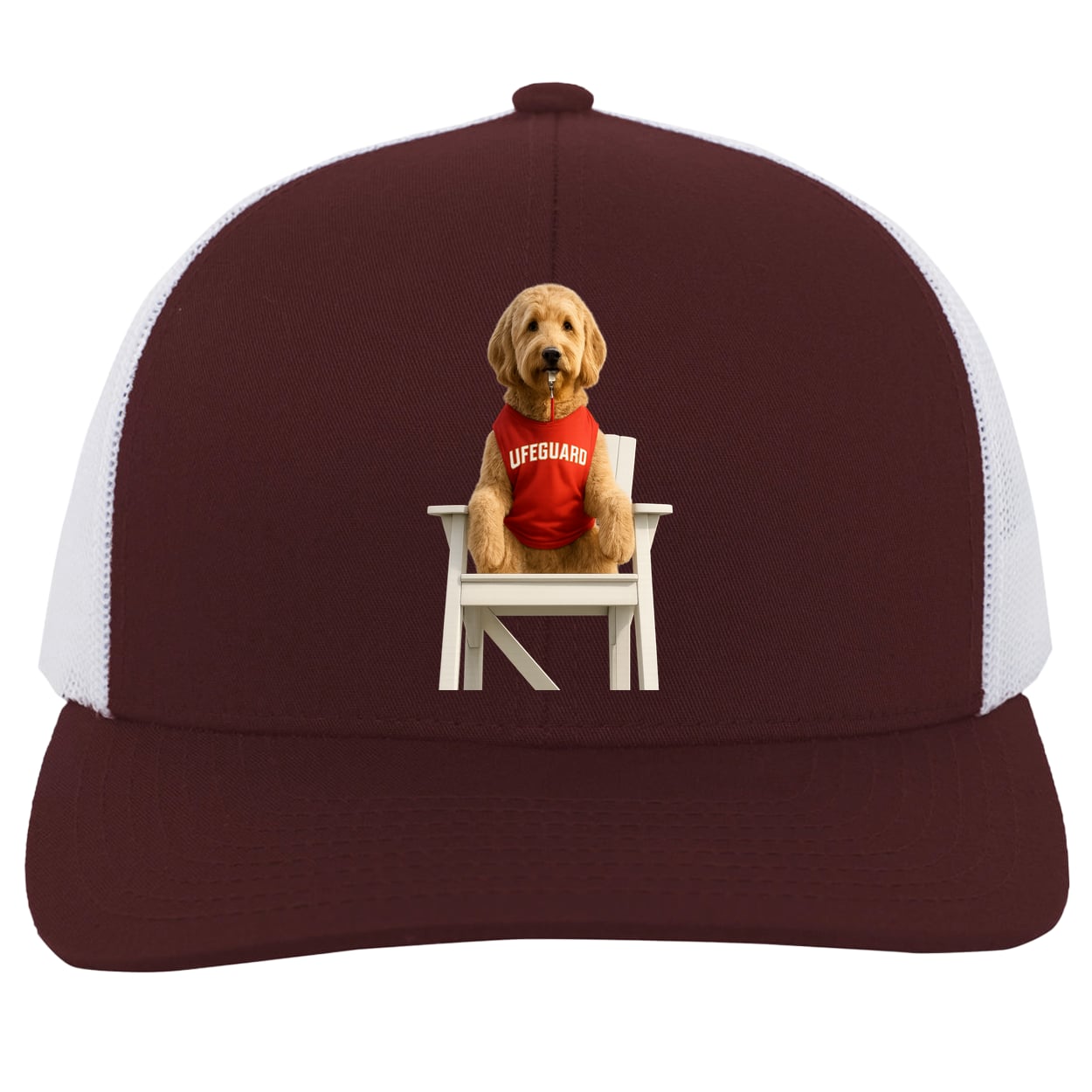 104C Trucker Snap Back - Maroon/White