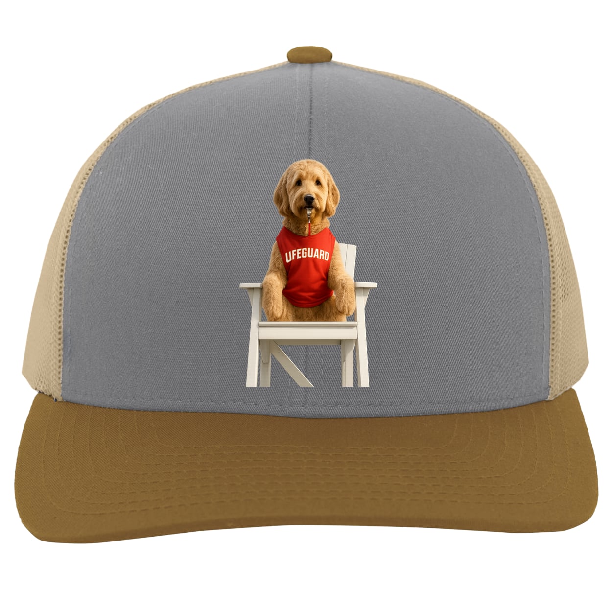 104C Trucker Snap Back - Heather/Beige/Amber