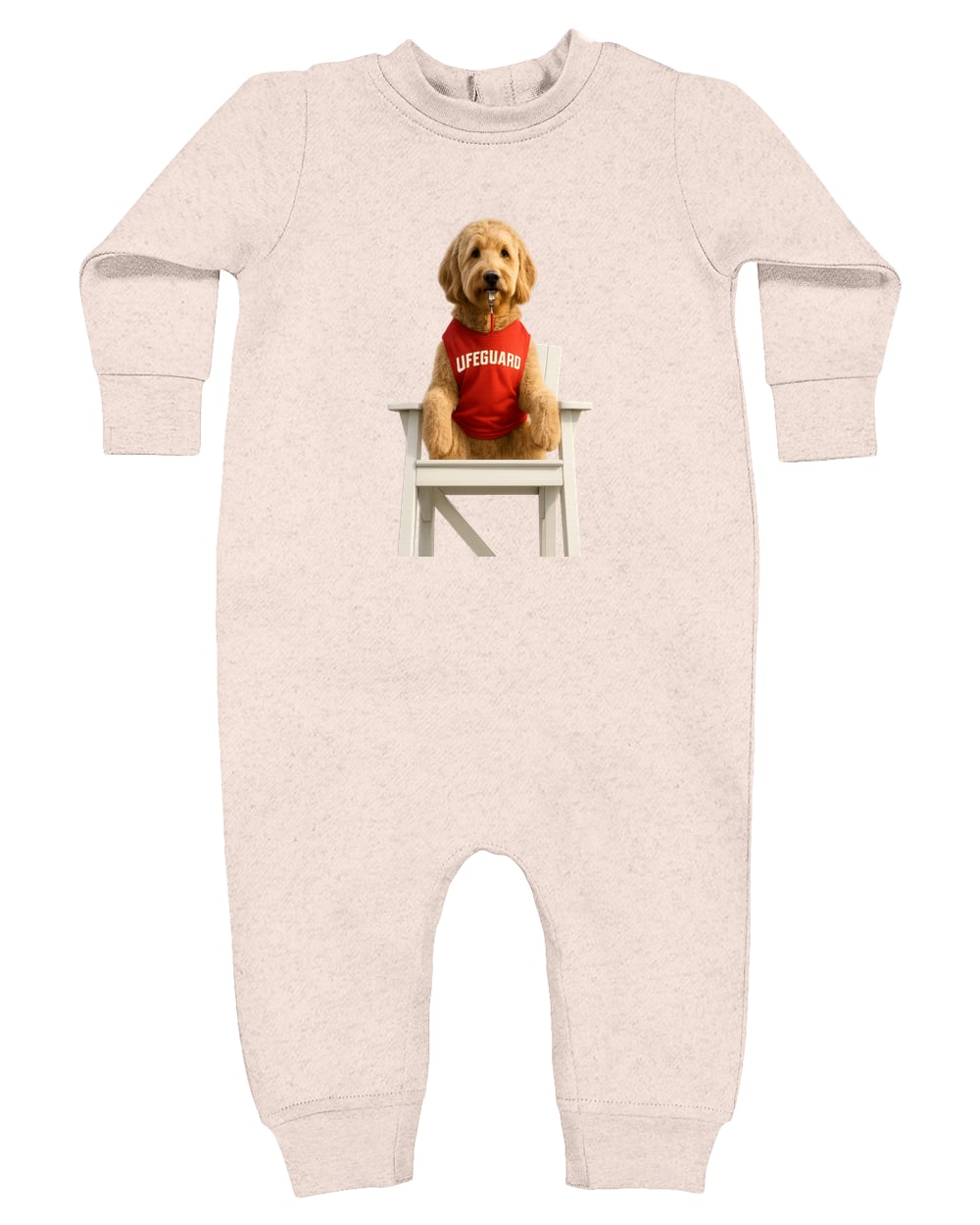 4447 Rabbit Skins Infant Fleece One-Piece Bodysuit - Natural Heather