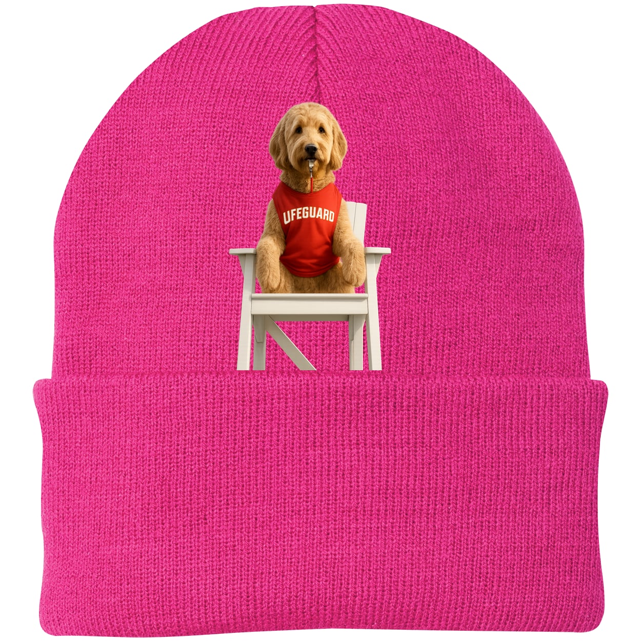 CP90 Port & Company Knit Beanie - Neon Pink