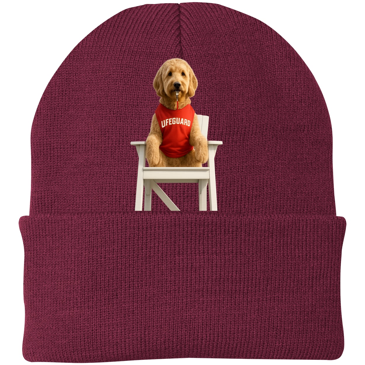 CP90 Port & Company Knit Beanie - Maroon