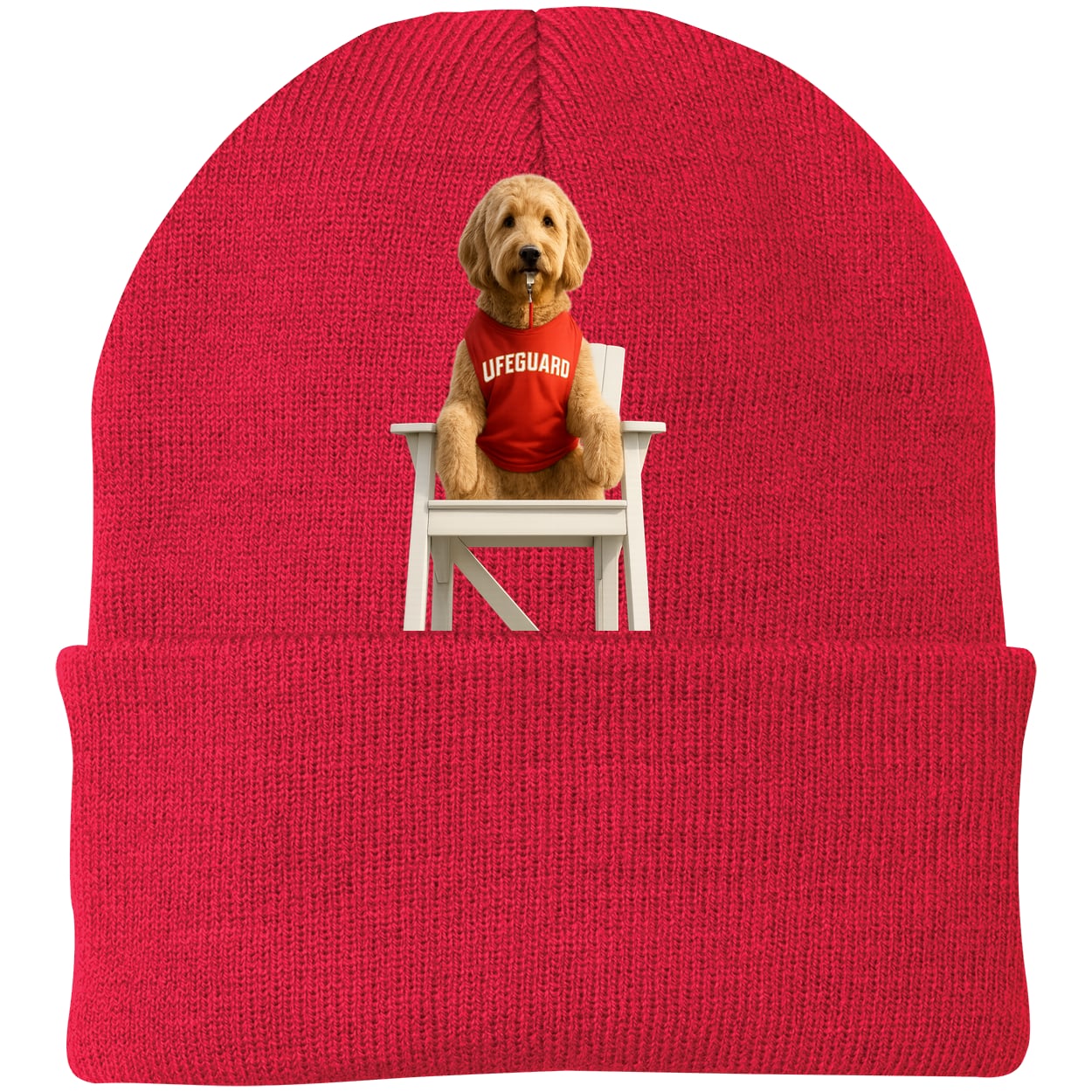 CP90 Port & Company Knit Beanie - Athletic Red