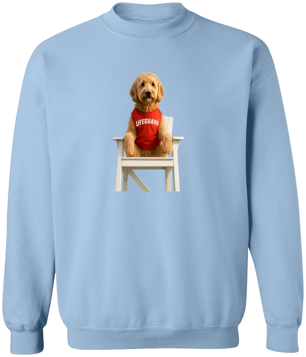 G180 Gildan Crewneck Pullover Sweatshirt - Light Blue