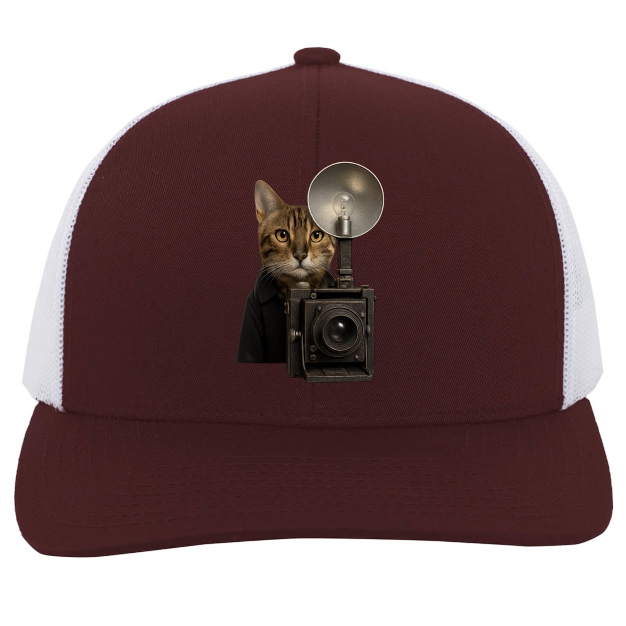 104C Trucker Snap Back - Maroon/White