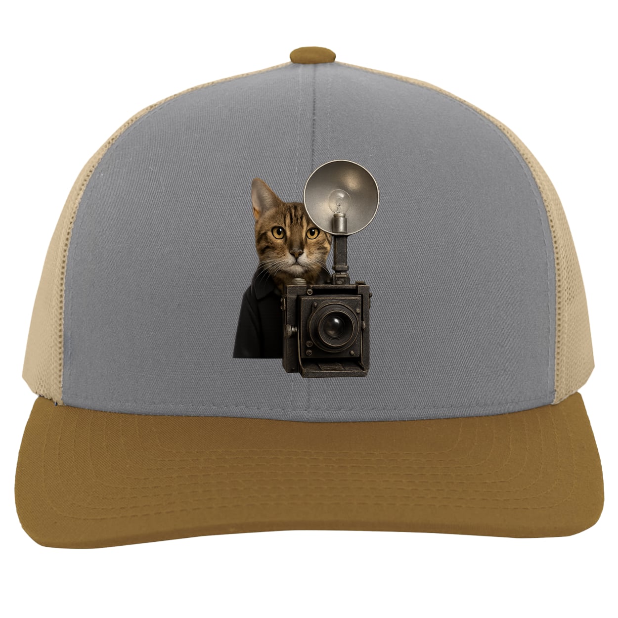 104C Trucker Snap Back - Heather/Beige/Amber