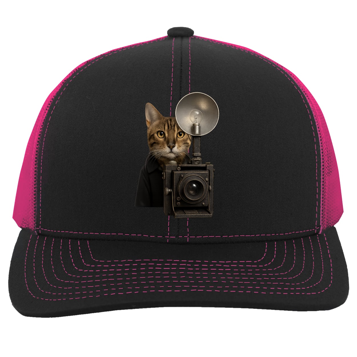104C Trucker Snap Back - Black/Pink