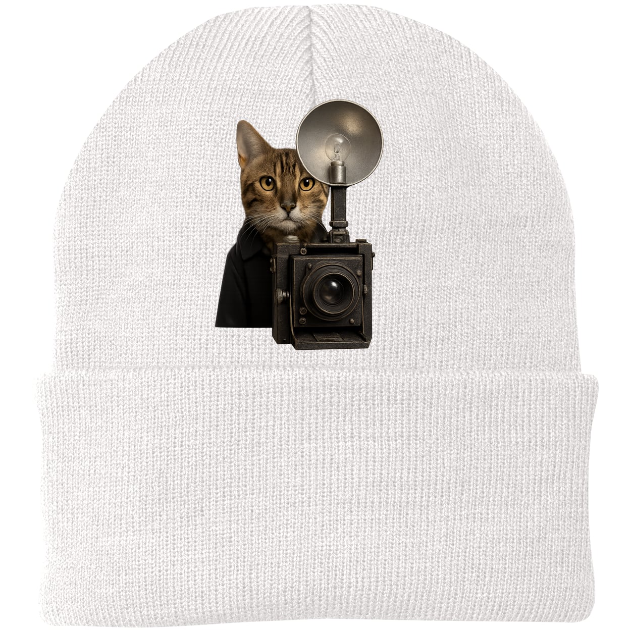 CP90 Port & Company Knit Beanie - White