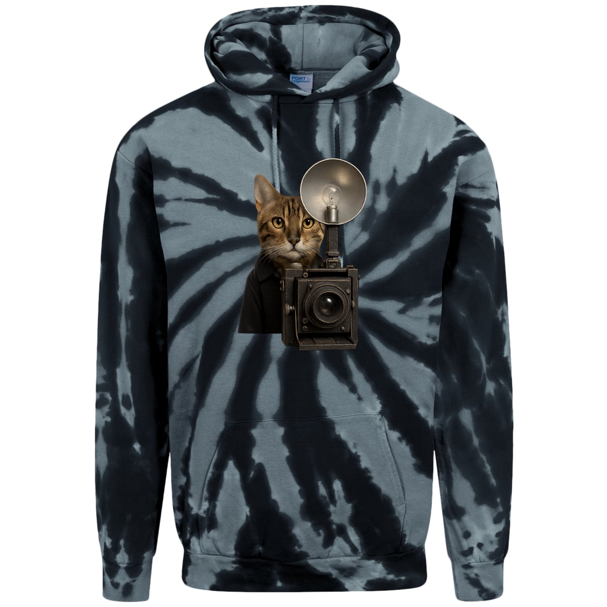 PC146 Port & Company Adult Tie-Dye Pullover Hoodie - Black