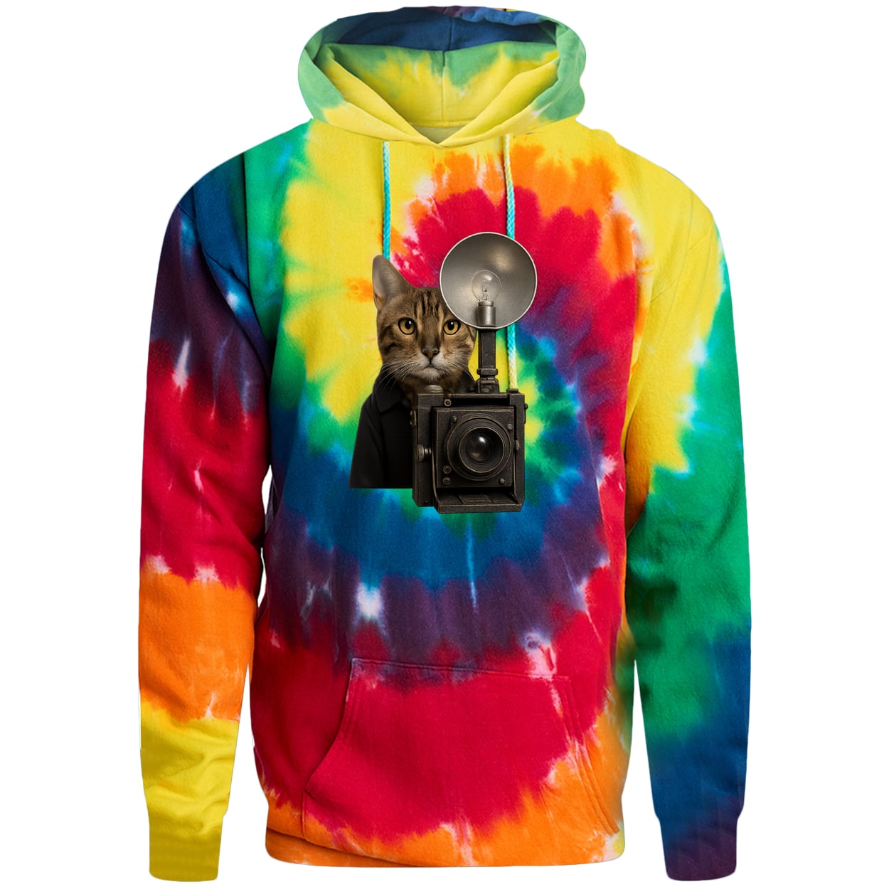 PC146 Port & Company Adult Tie-Dye Pullover Hoodie - Rainbow