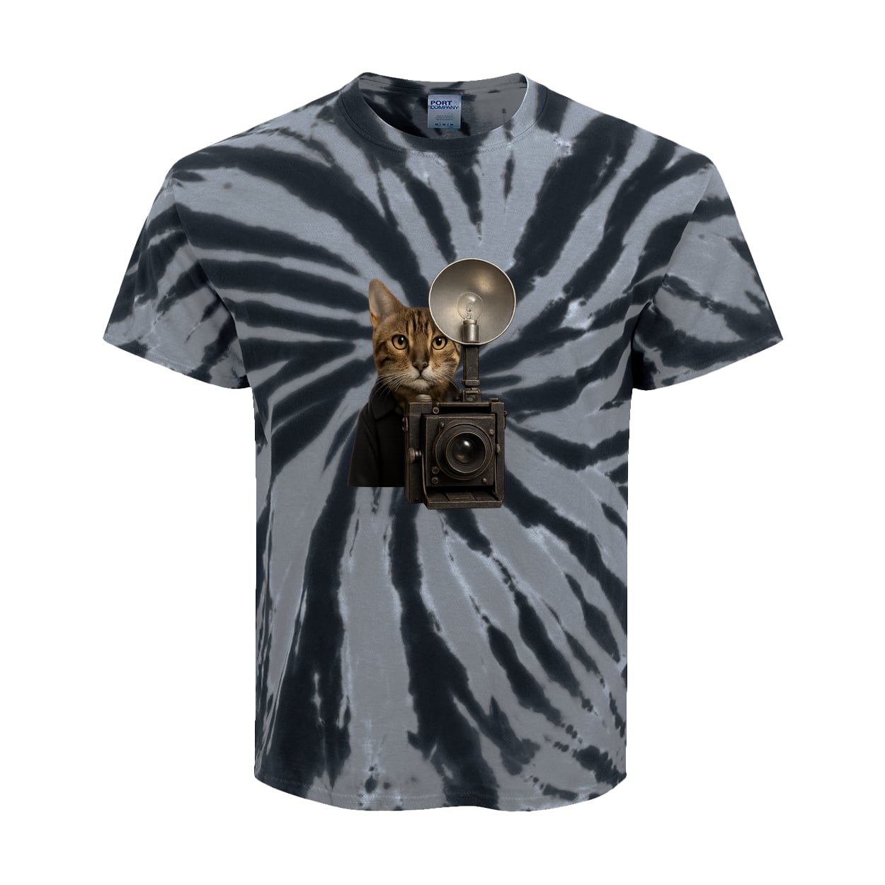 PC147Y Port & Company Kids Tie-Dye Tee - Black
