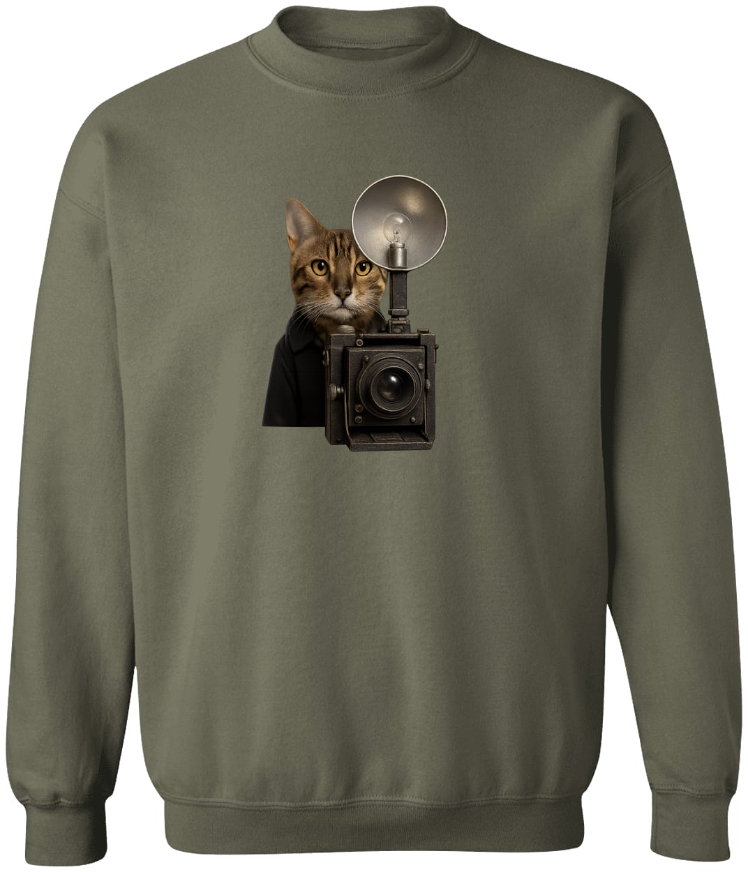 G180 Gildan Crewneck Pullover Sweatshirt - Military Green
