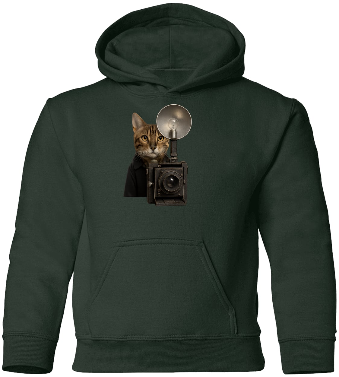 G185B Gildan Youth Pullover Hoodie - Forest Green
