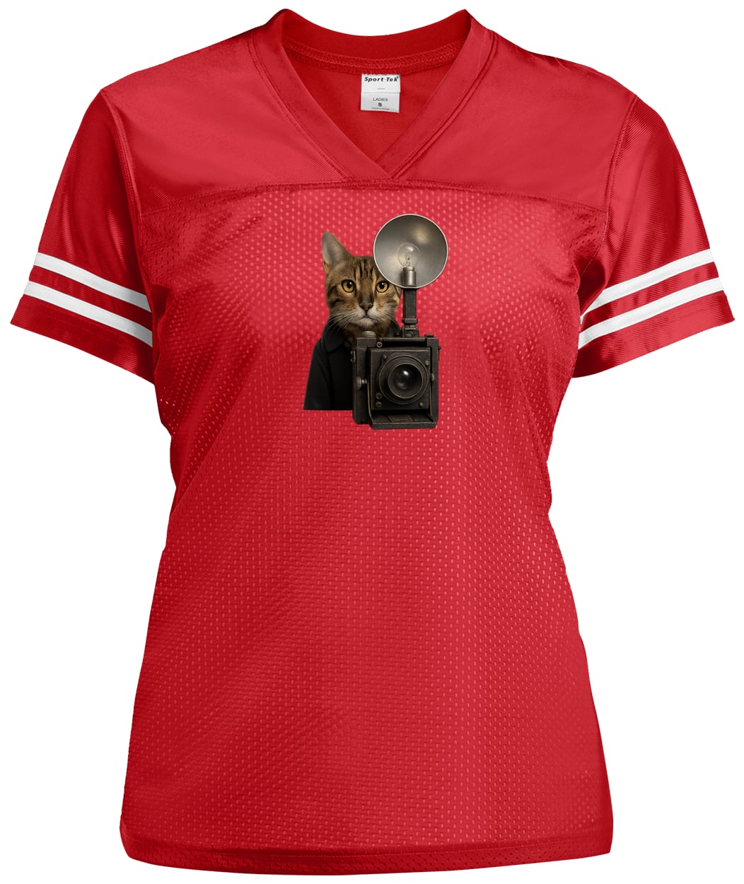 LST307 Sport-Tek Ladies' Replica Jersey - True Red/White