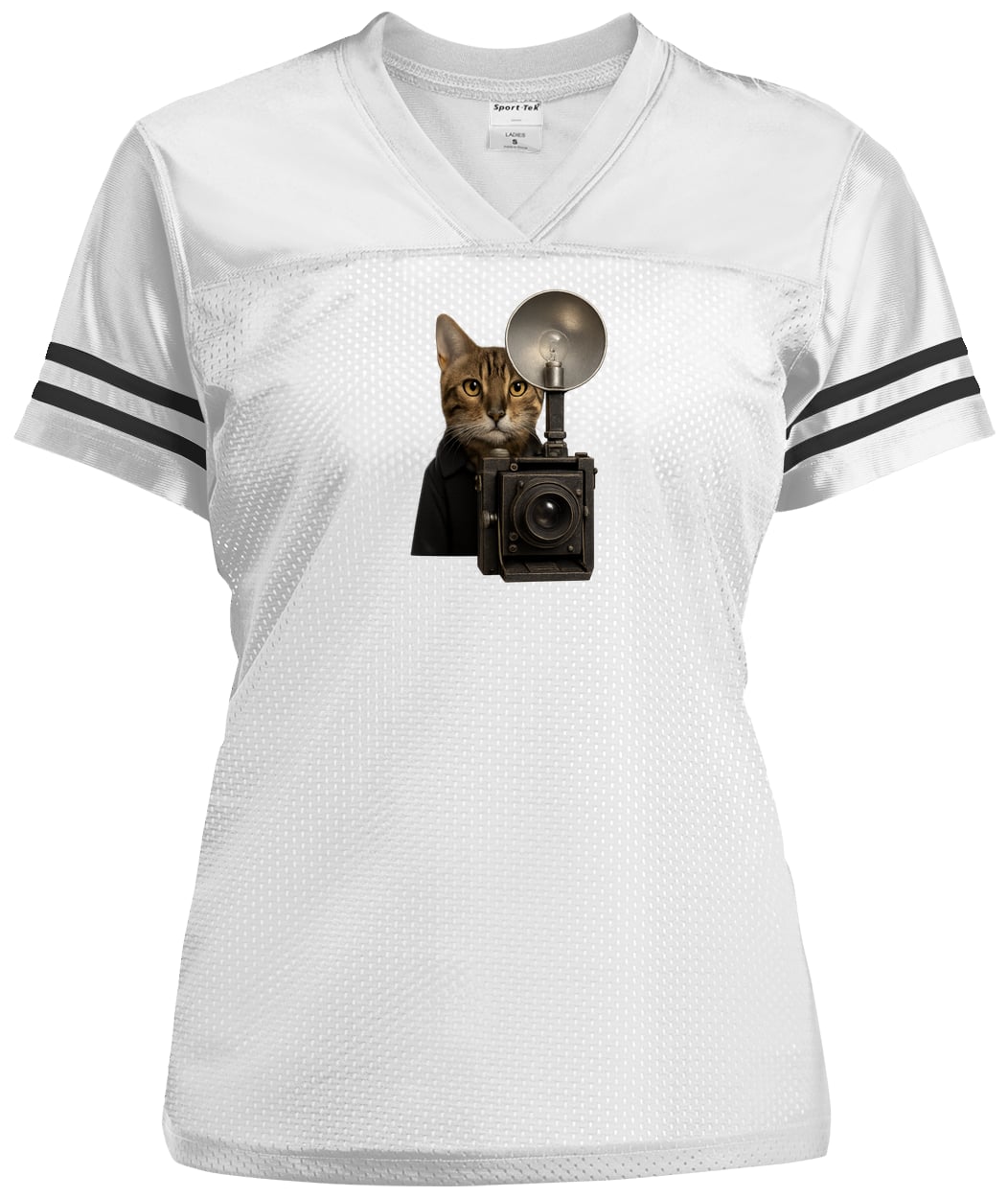 LST307 Sport-Tek Ladies' Replica Jersey - White/Black
