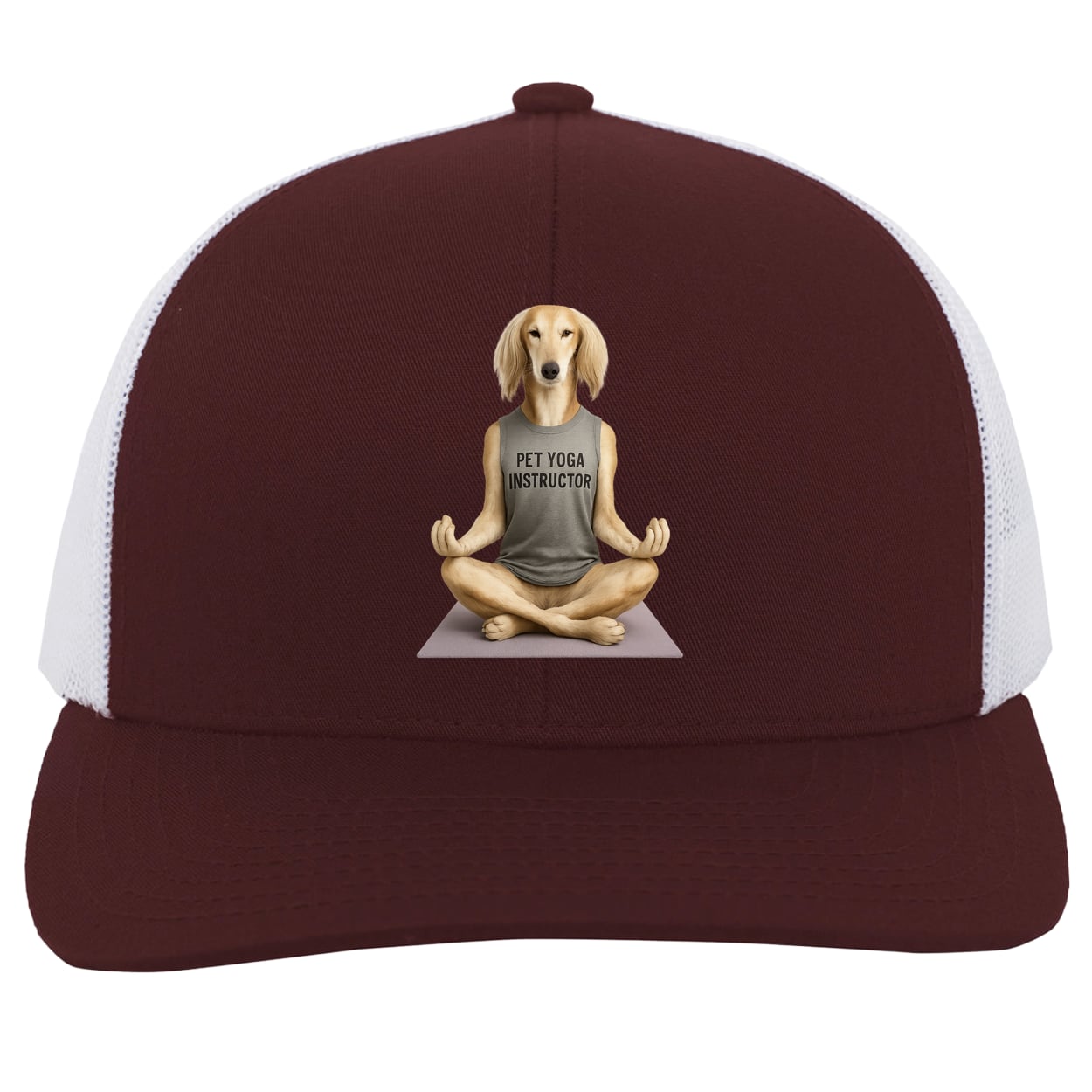 104C Trucker Snap Back - Maroon/White