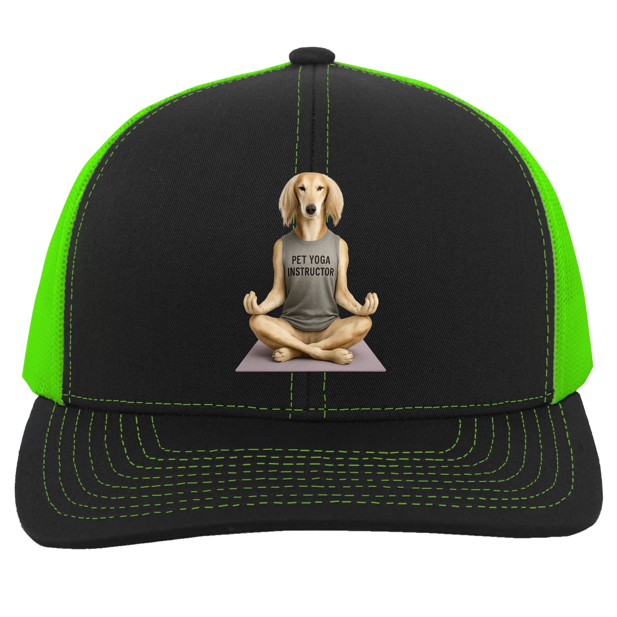 104C Trucker Snap Back - Black/Neon Green