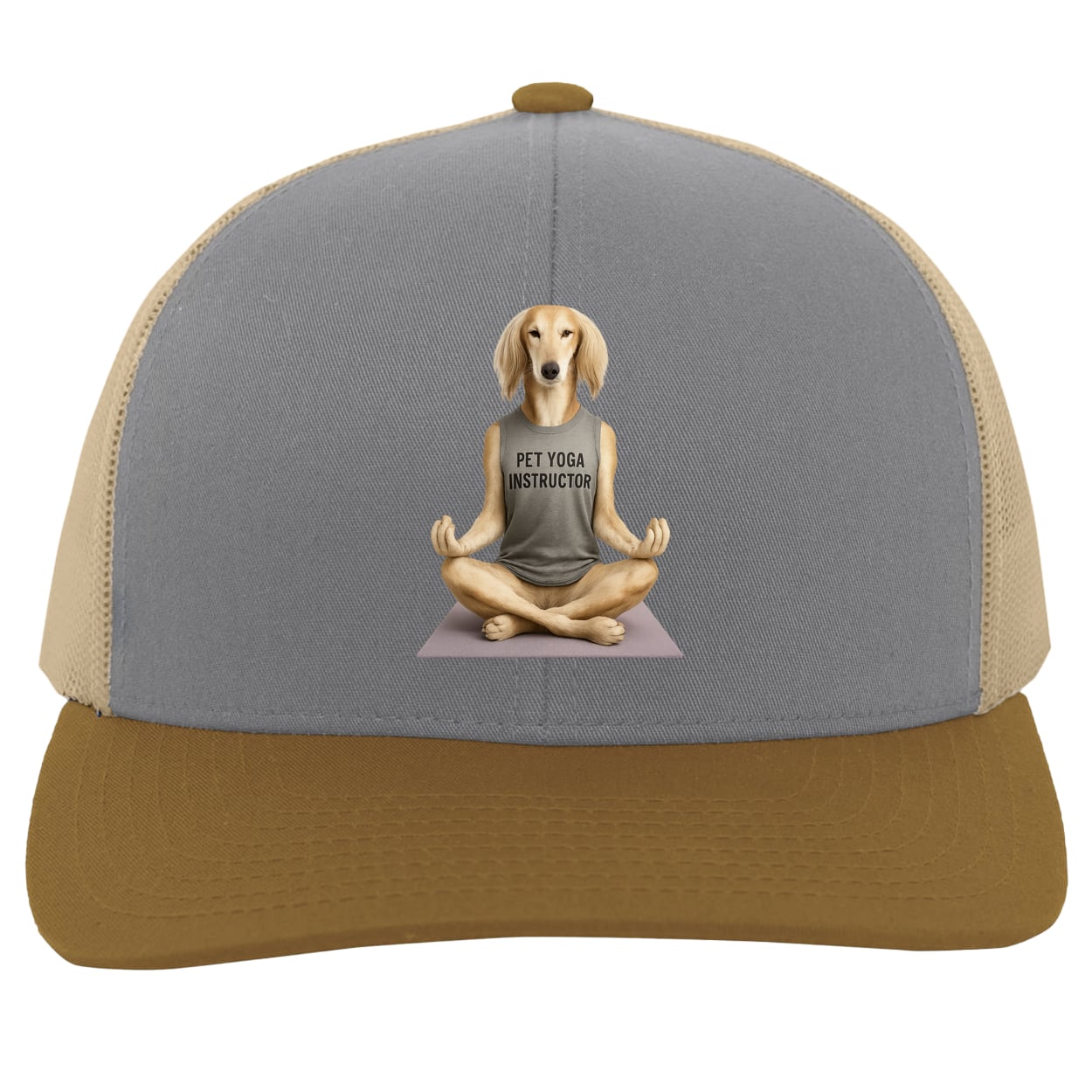 104C Trucker Snap Back - Heather/Beige/Amber
