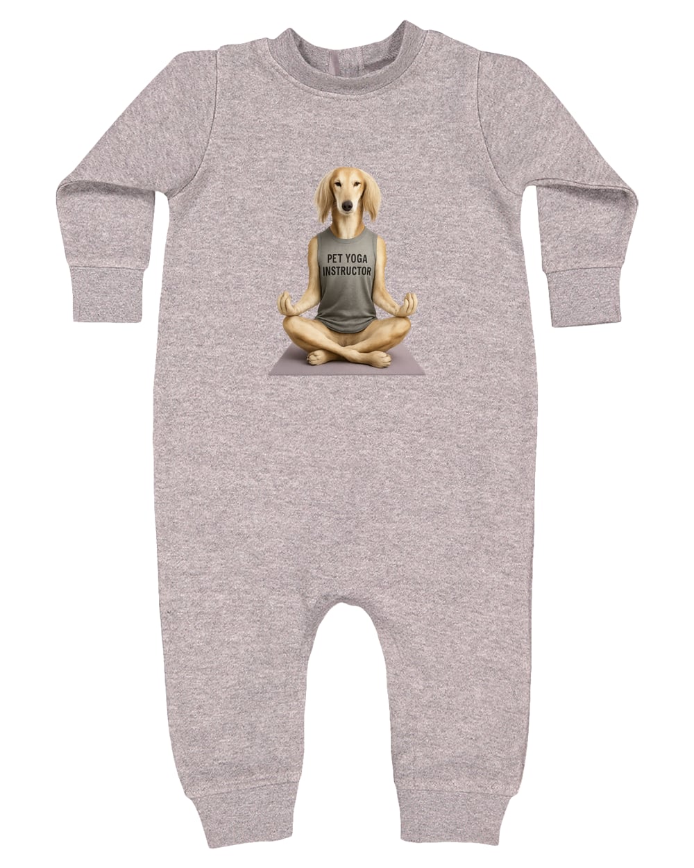 4447 Rabbit Skins Infant Fleece One-Piece Bodysuit - Heather Grey