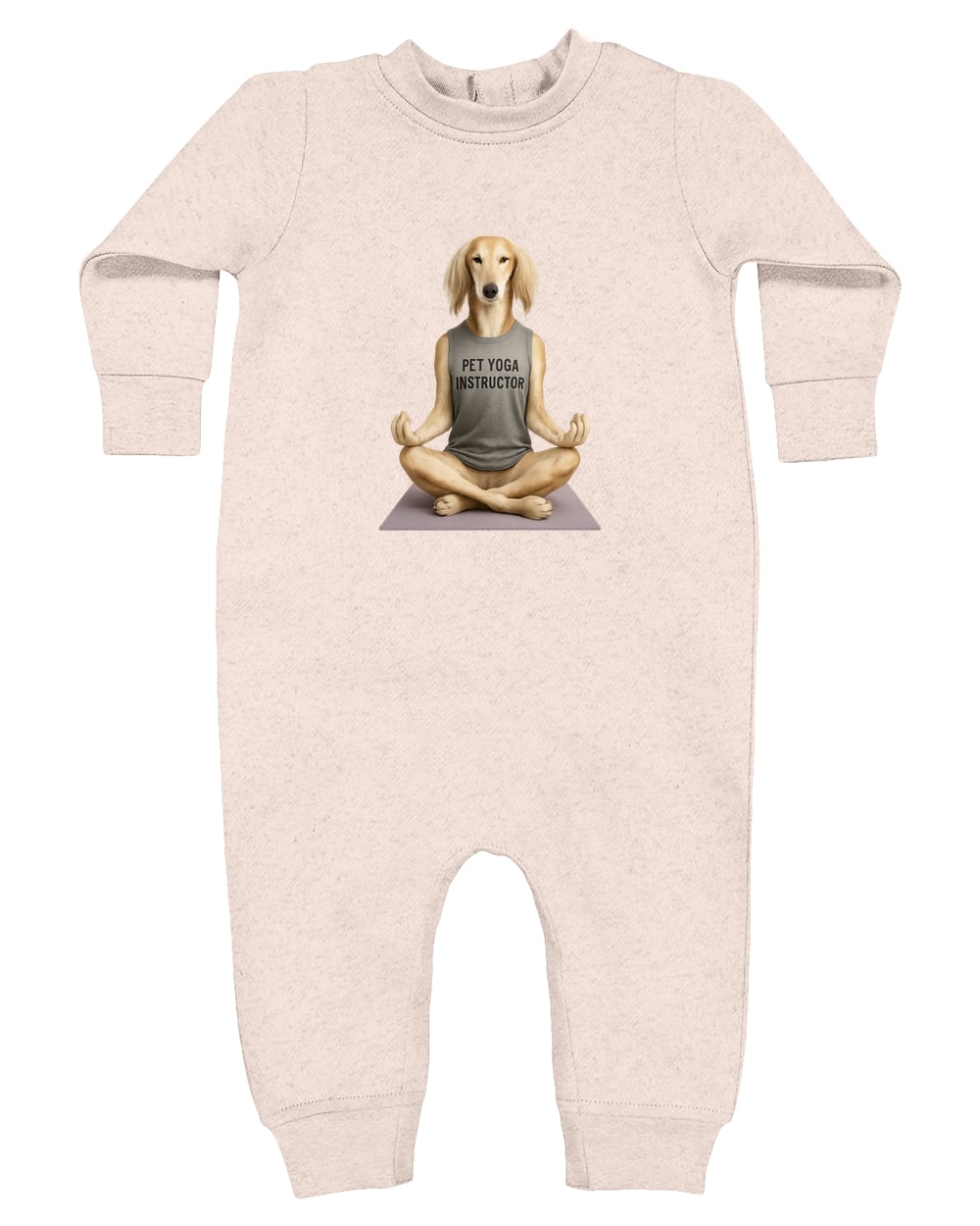 4447 Rabbit Skins Infant Fleece One-Piece Bodysuit - Natural Heather