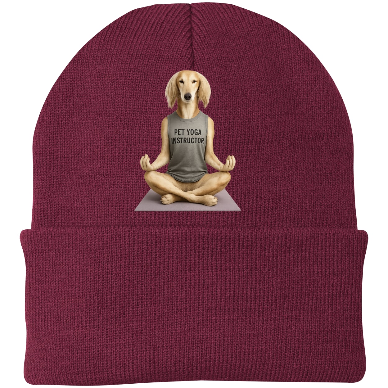 CP90 Port & Company Knit Beanie - Maroon