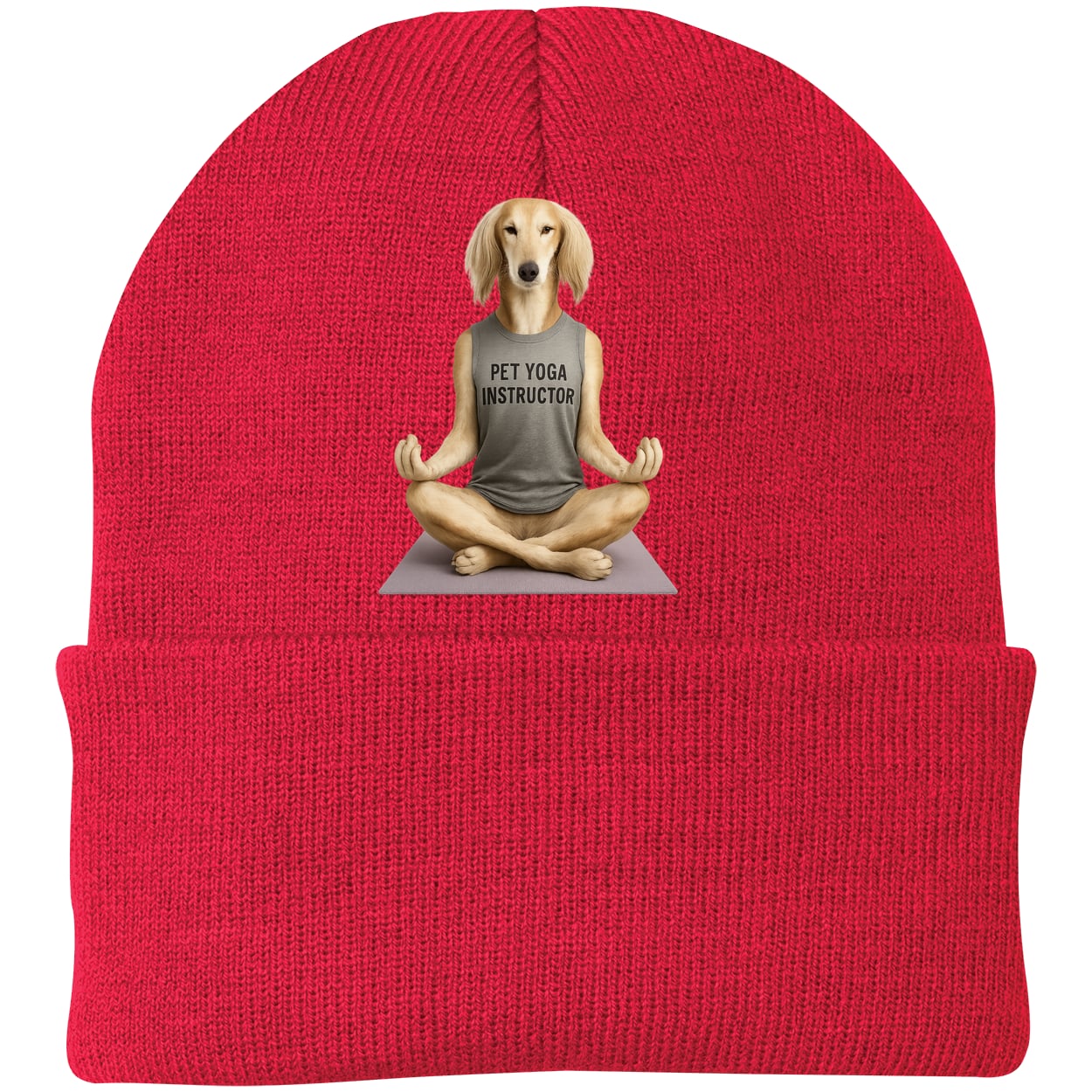 CP90 Port & Company Knit Beanie - Athletic Red