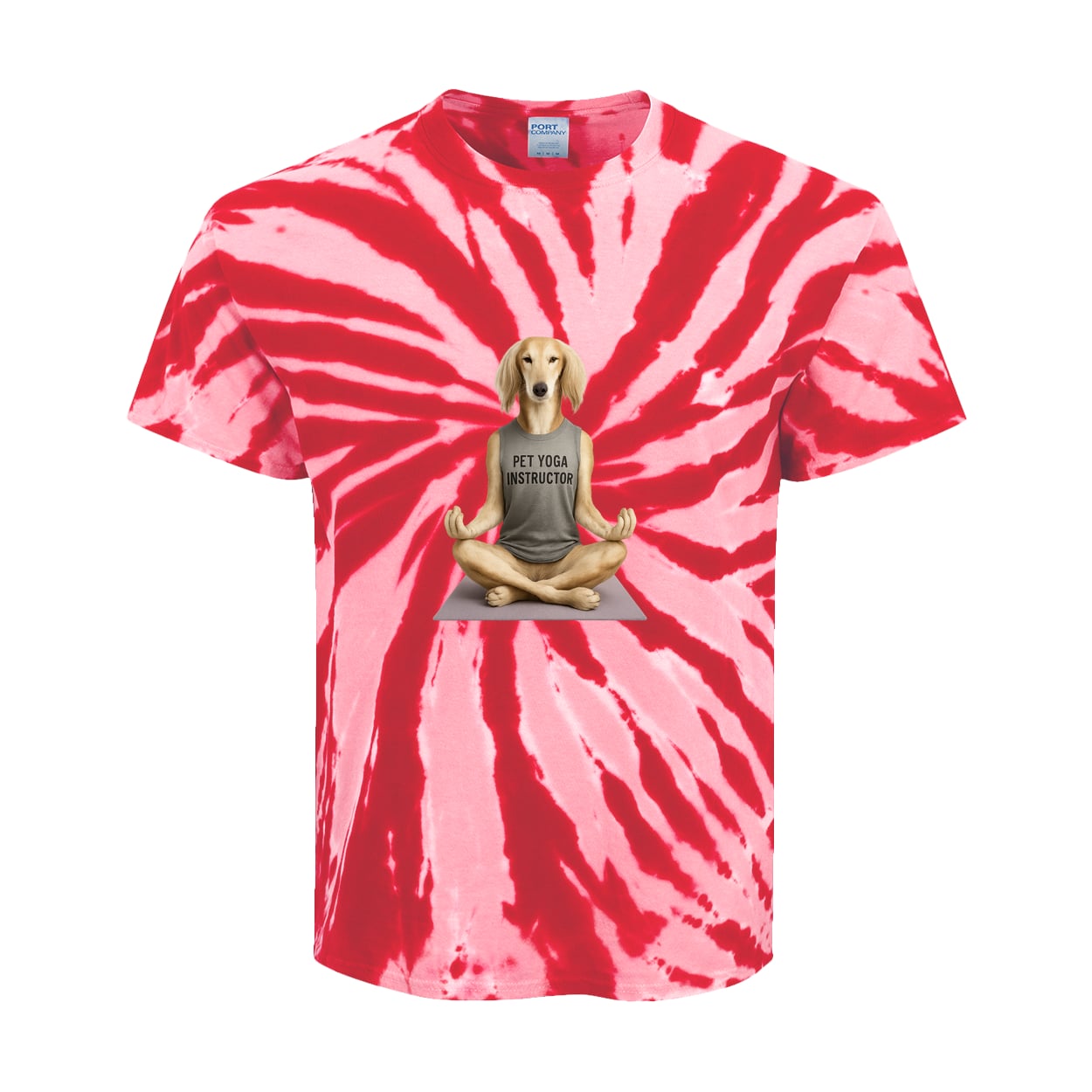 PC147Y Port & Company Kids Tie-Dye Tee - Red