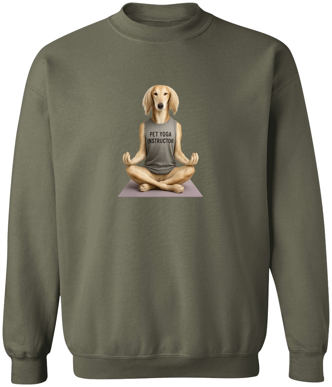 G180 Gildan Crewneck Pullover Sweatshirt - Military Green