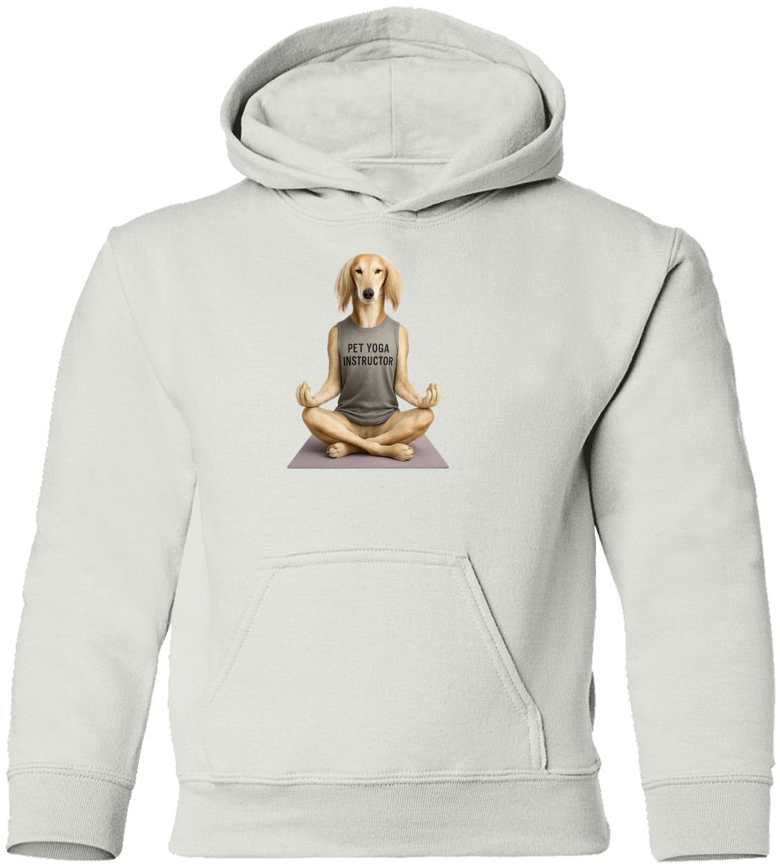 G185B Gildan Youth Pullover Hoodie - White