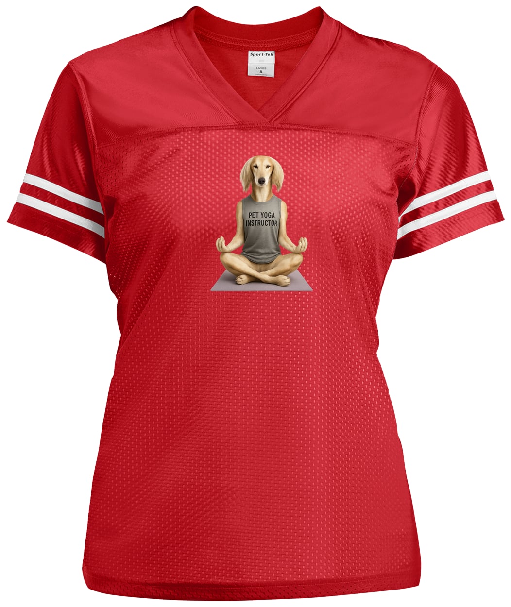 LST307 Sport-Tek Ladies' Replica Jersey - True Red/White