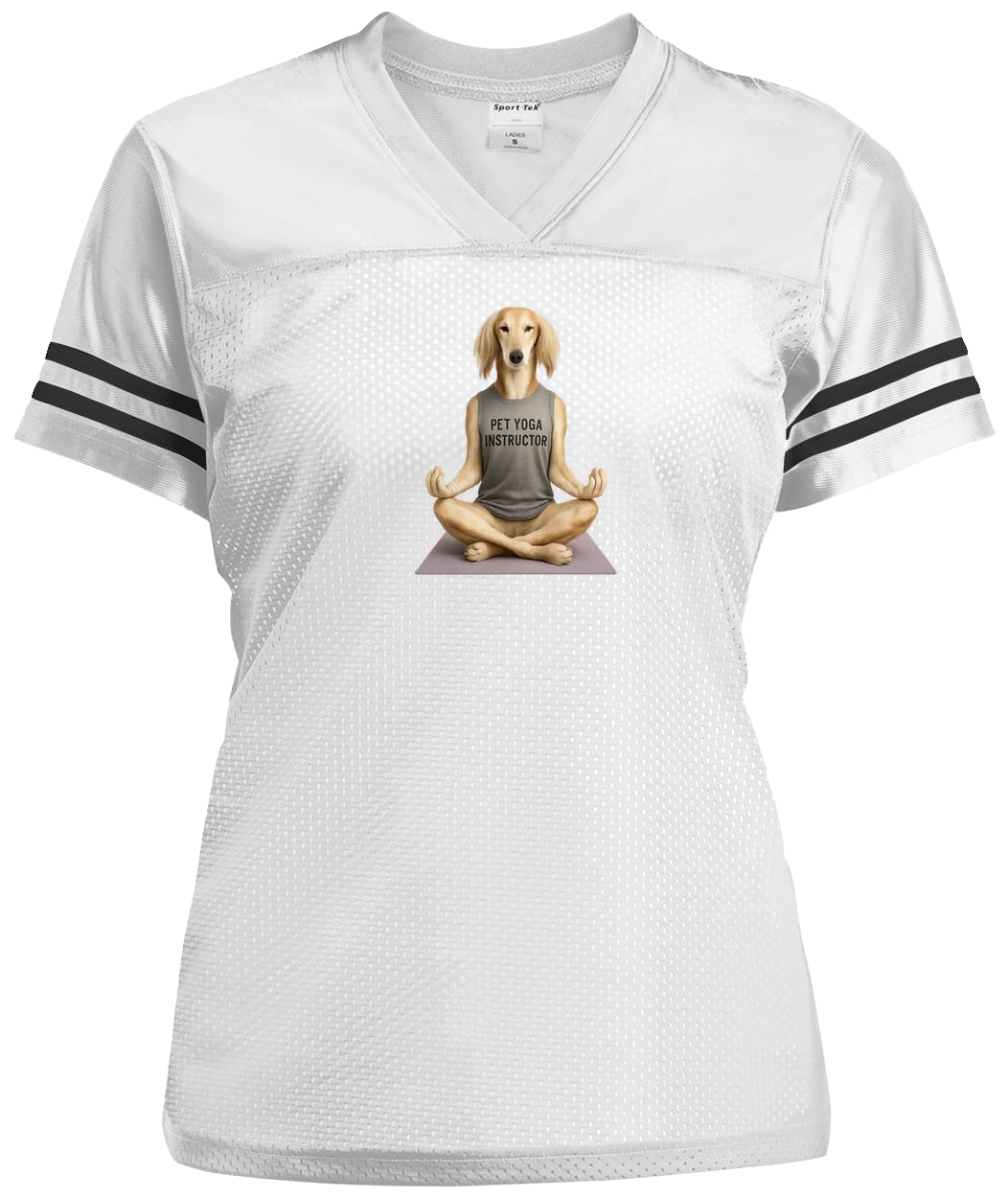 LST307 Sport-Tek Ladies' Replica Jersey - White/Black