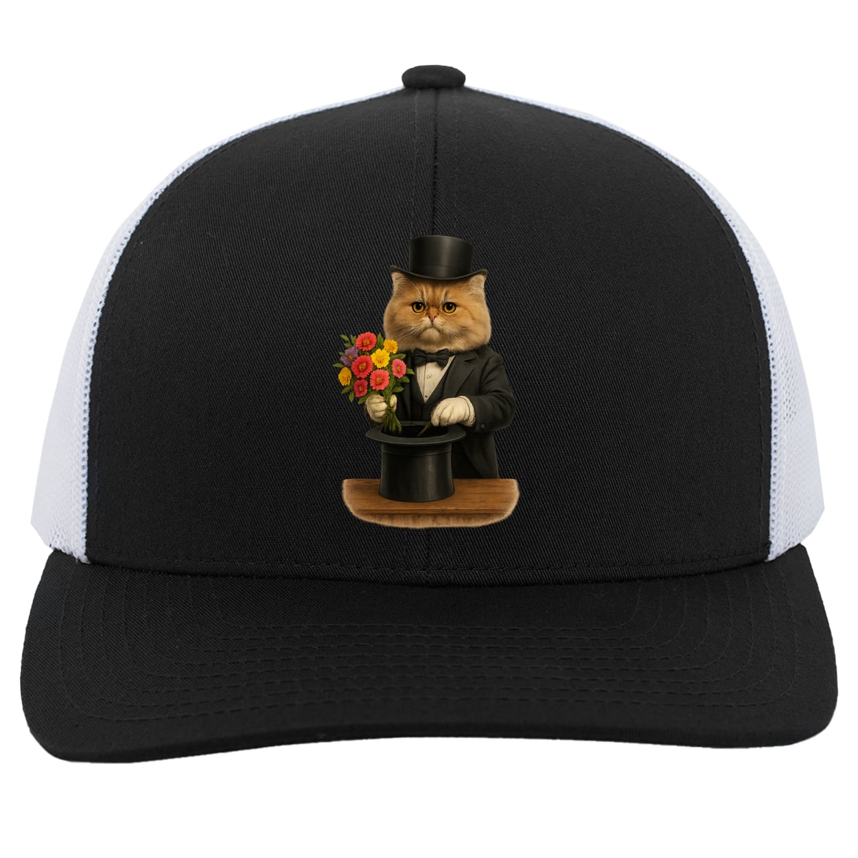 104C Trucker Snap Back - Black/White