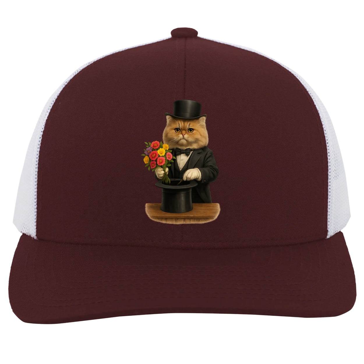 104C Trucker Snap Back - Maroon/White