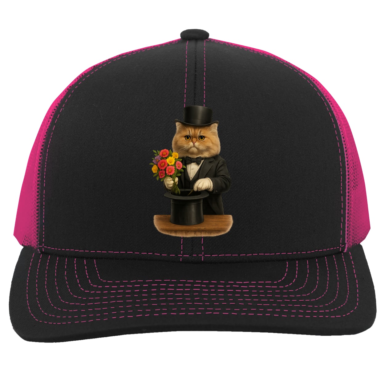104C Trucker Snap Back - Black/Pink