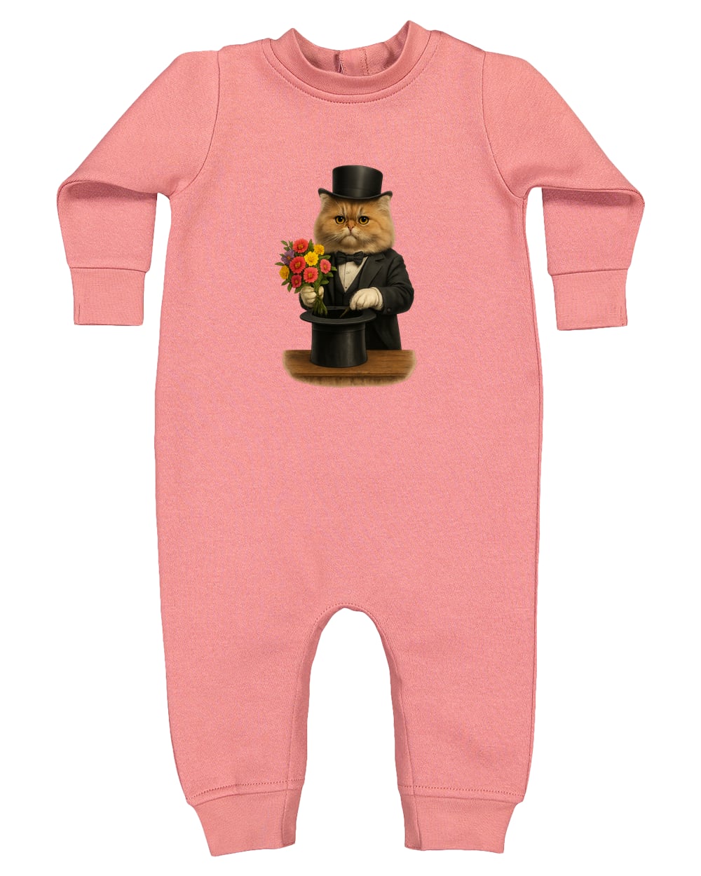 4447 Rabbit Skins Infant Fleece One-Piece Bodysuit - Mauvelous