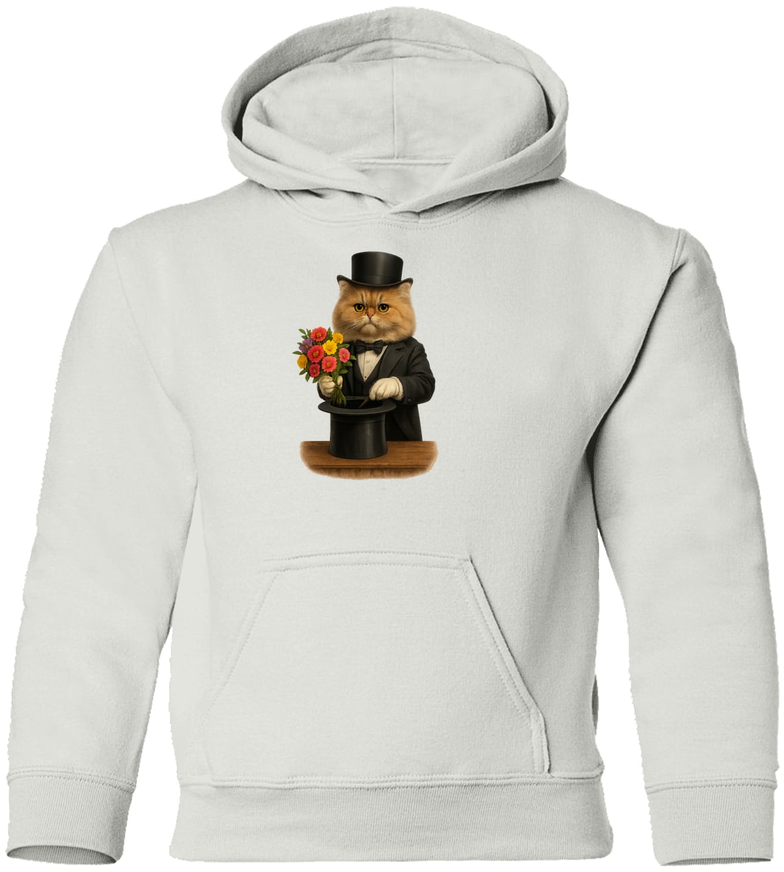 G185B Gildan Youth Pullover Hoodie - White