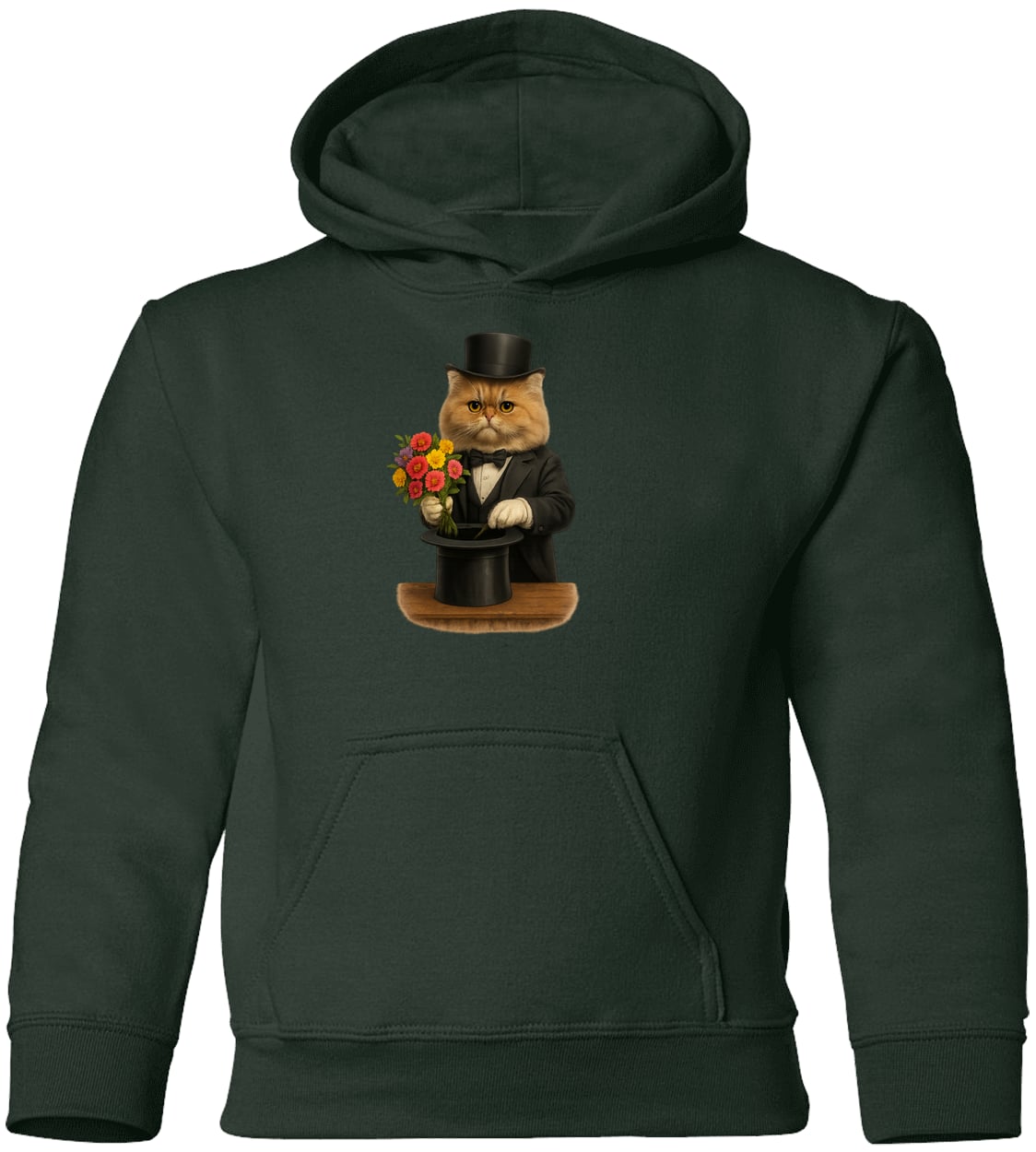 G185B Gildan Youth Pullover Hoodie - Forest Green