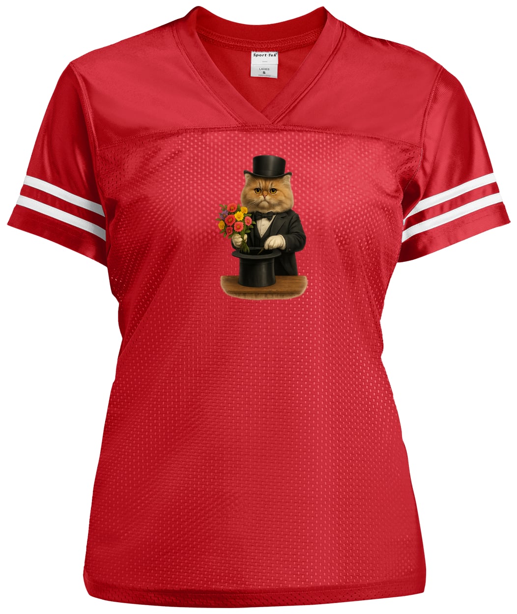 LST307 Sport-Tek Ladies' Replica Jersey - True Red/White