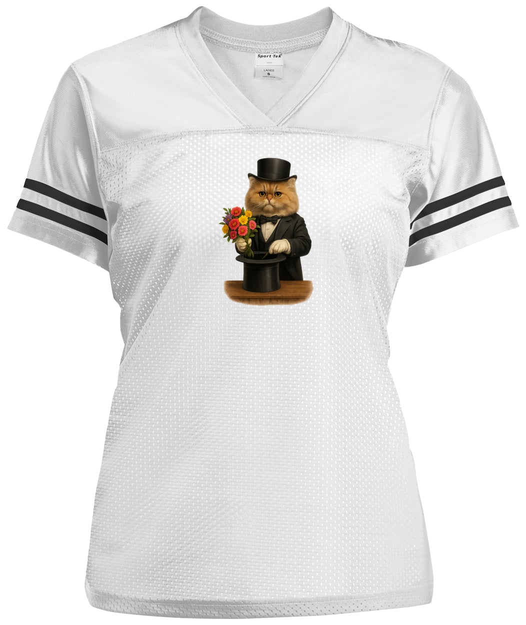 LST307 Sport-Tek Ladies' Replica Jersey - White/Black