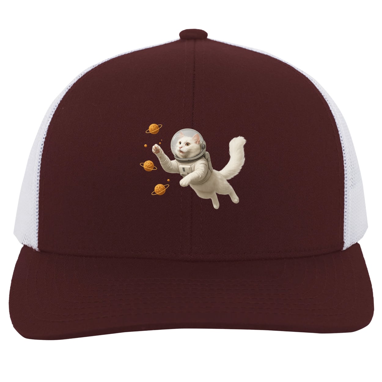 104C Trucker Snap Back - Maroon/White
