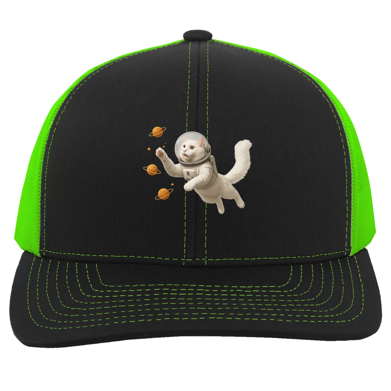 104C Trucker Snap Back - Black/Neon Green