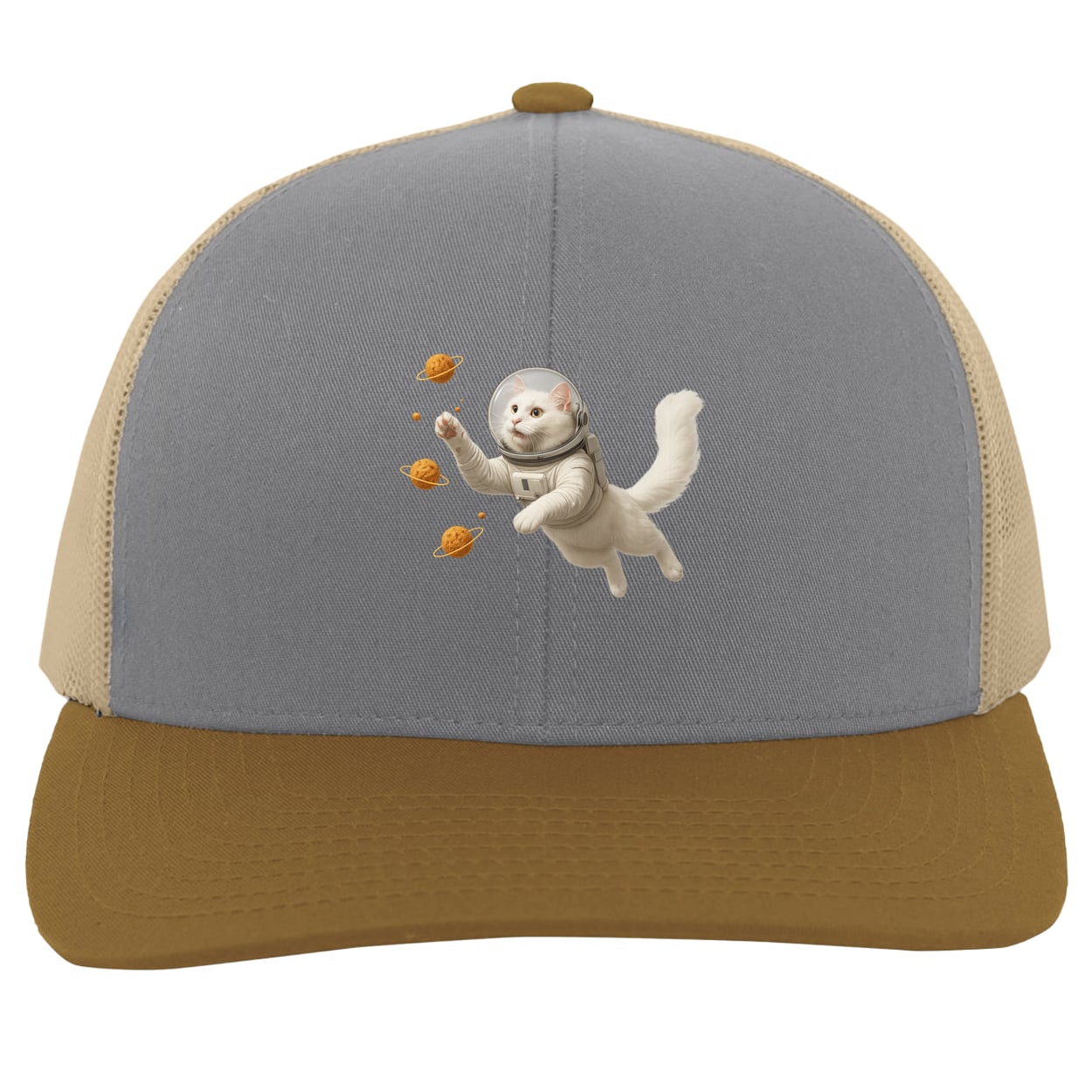 104C Trucker Snap Back - Heather/Beige/Amber
